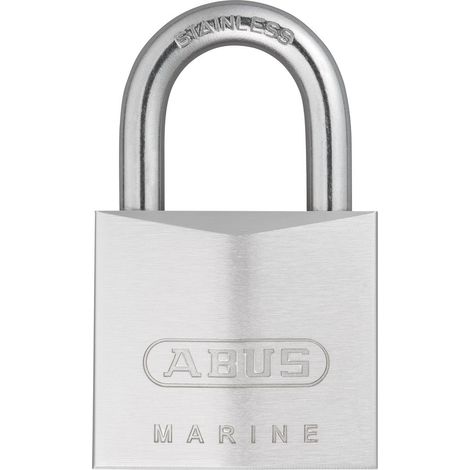 Cadenas Marine 75IB/40 - Résistant aux intempéries - Corps de serrure en laiton avec revêtement Nickel Pearl - Niveau de sécurité 6 - Argenté (1/5)