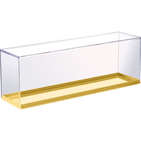 Vitrine à Jouets en Plastique Transparent Empilable Sans Fixation, Présentoir pour Enfants, Fille et Garçon, Jaune (1/5)