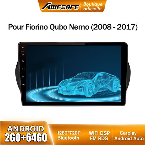 AWESAFE Autoradio Android 13 pour Fiorino Qubo Nemo (2008-2017) 2Go+64Go 9''écran Tactile Bluetooth Carplay Android Auto GPS WiFi (1/5)