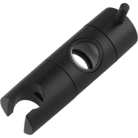 Supporto per soffione doccia, supporto per doccetta, asta per doccia da bagno, supporto di ricambio per soffione doccia per bagno, universale in ABS nero, diametro del tubo: 25 (1/5)