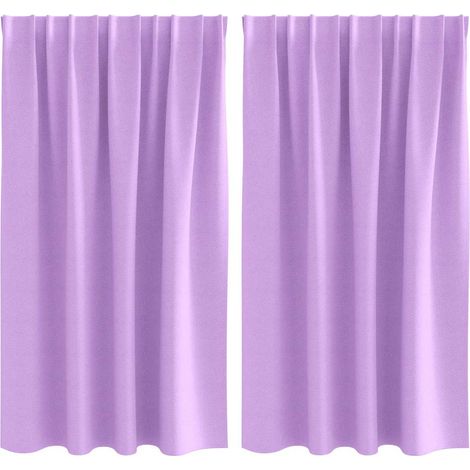 Maison Exclusive - Verdunkelungs-Vorhänge mit Ringen 2 pcs Lila 1