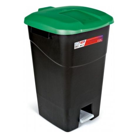 ECO TAYG 60 L. NEGRO/ VERDE CON PEDAL - TAYG