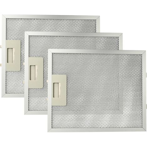 vhbw 3x Filtro metálico de grasa compatible con Electrolux EFC 9408 X, EFC 9404 X, EFC 9412 X, EFC 9412 U campana extractora - 27,7 x 23 x 0,9cm metal