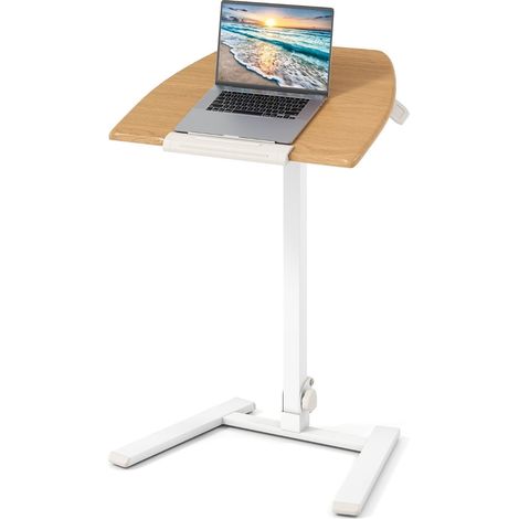 Verstellbarer Laptop-Tisch mit neigbarer Tischplatte und Rollen