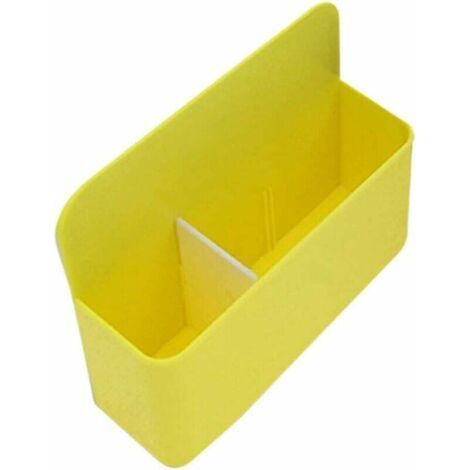 1 Piece Hanging Drawer Organizer, Multipurpose Wall Pocket Magnetic Chalk Plastic Blackboard Marker and Pen (Yellow)-Fei Yu (1/4)
