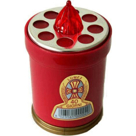 Cero Votivo Lumi Batteria Gg 40 Basic Rosso Ater