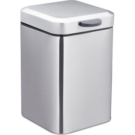 Poubelle Murale - 3 L - Frein de Chute - Acier Inoxydable Mat - Pour Salle de Bain et Cuisine - 1 Pièce (1/5)