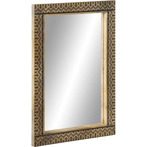 Bathroom Mirror 50x70 cm Solid Wood Mango and Glass vidaXL (1/5)