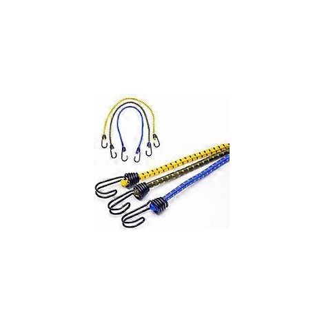 Lot de 12 tendeurs élastiques avec crochets - Élastique en caoutchouc - Tendeur élastique pour bagages et voiture - Tendeur pour vélo - Cordons élastiques avec crochets disponibles (1/4)