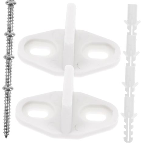 lot de 2 guide de sol pour porte coulissante, acier carbone (1/5)