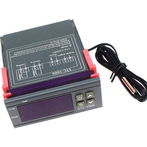 Thermostat numérique à microprocesseur pour éclosoir d'aquarium et machine à fruits de mer 110-220 V (1/5)