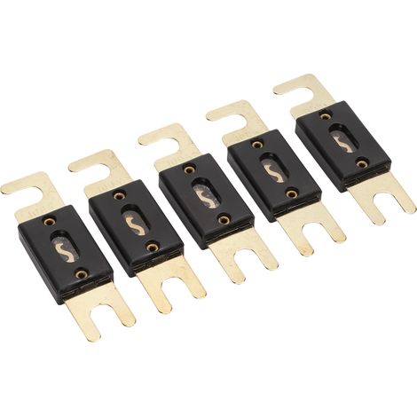 Fusible à lame ANL plaqué or, grande taille pour système Audio et vidéo de voiture, 5 pièces/ensemble 12V/24V/32V 100A (1/5)