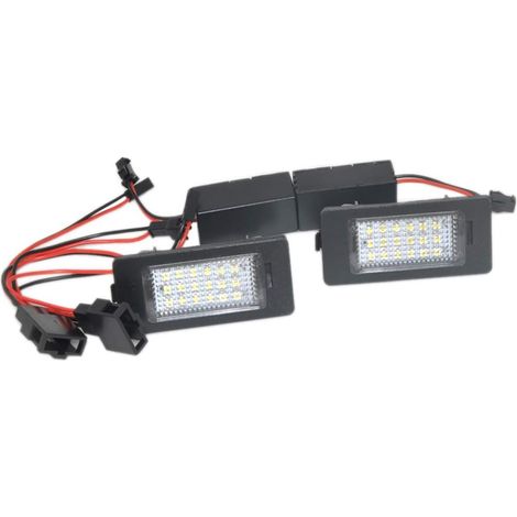Feu De Plaque D Immatriculation LED - Lumière Blanche Xenon - Étanche IP67 - Compatible Avec Voitures Citadines Et Berlines - Lot De 2
