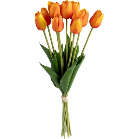 Bouquet de Fleurs Artificielles "Tulipes" 48cm Orange (1/3)
