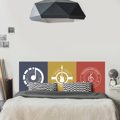 Sticker tête de lit, pour chambre de guitariste, chambre de musicien, 60 cm X 160 cm (1/5)