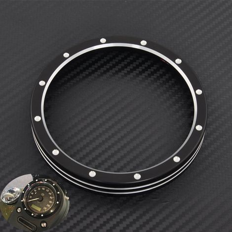 Cache décoratif de lunette de compteur de vitesse usiné CNC pour moto, compatible avec Harley-Davidson 883 (1/5)