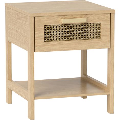 Nachttisch, Nachtschrank, Beistelltisch mit Schublade, MDF 40 x 40 x 48,4 cm