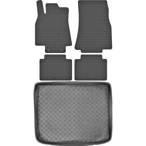Juego de alfombrillas de goma para coche y maletero para Mercedes Clase B W245 (2005-2011).