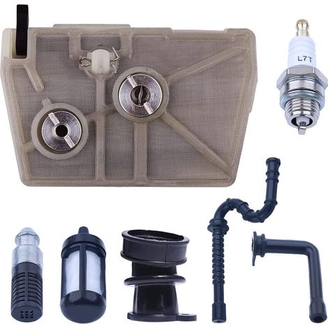 Kit de filtro de aire, filtro de línea de combustible para motosierra Stihl 028AV 024 026 MS240 1121 120 1625 con línea de admisión de bujía, filtro de combustible (1/5)