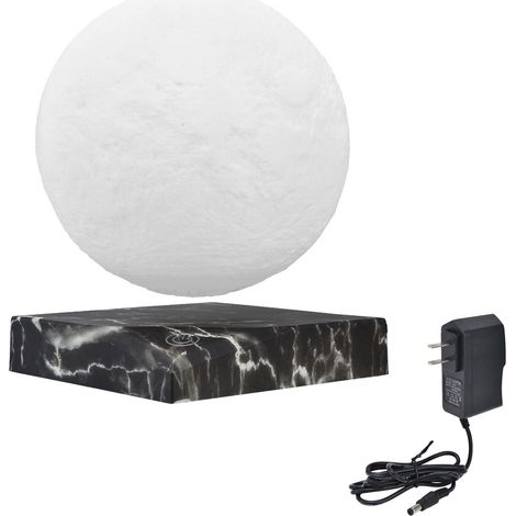 Lampe Lune Lévitation Magnétique 3D, Lumière Flottante 3 Modes Couleurs, Décoration Maison Bureau, Veilleuse LED 100-240V (1/5)
