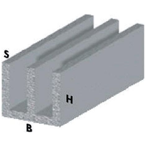 Profilo Argento H.200 Canalino Uu 20X10X1 5 Pz