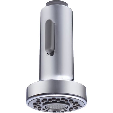 Grifo de cocina extraíble G1/2, rociador de 2 funciones, ABS, plateado, 150 g con niebla suave y chorro potente. (1/5)