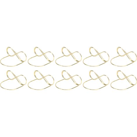 Lot de 10 supports métalliques en forme d'œil mignon pour cartes, présentoirs pour numéros de table, photos, papiers et cartes de visite (1/5)