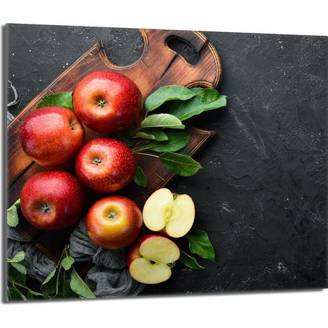 Glasschutzplatte für den Herd 60x52 Apple
