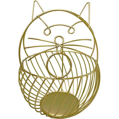 Panier de rangement créatif en forme de chat pour capsules de café, organisateur ajouré en fer forgé pour la maison, les cafés, les hôtels et la table à manger.