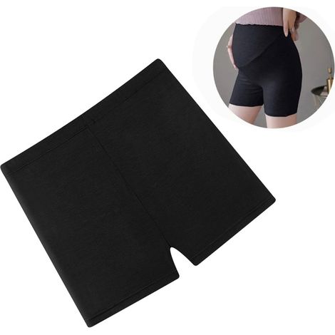 Umstandsshorts mit hohem, elastischem und verstellbarem Bund, ideal für Freizeit, Sport und Yoga, schwarz, Größe XXL. (1/5)