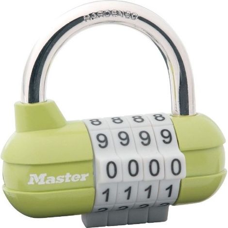 Master Lock Candado con combinación 64 mm rojo azul verde naranja