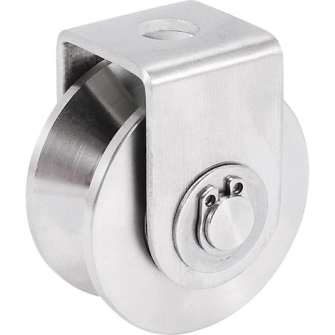 Poulie en V de 2 pouces, galet en acier inoxydable 304 pour portail coulissant (1/5)