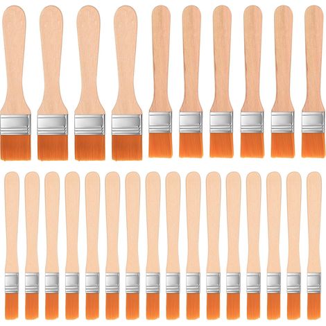 26 Pcs Pinceaux de Peinture avec 4 Grands Pinceaux 3cm Large, 6 Pinceau Moyens 2cm Large et 16 Petits Pinceau 1,5cm Larges - Polyvalents pour Peinture Murale, Meubles, Acrylique et Artisanat (1/5)
