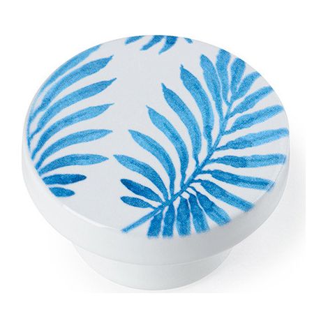 Blister con 2 pomos redondos para mueble fabricado en madera acabado azul mod. e295 ø38mm rei (1/3)