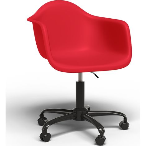 Office Chair with Armrests - Desk Chair with Wheels - Weston Black Frame Red (1/5)