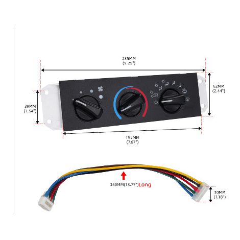 Panneau de climatisation automobile 599-217, pièce de modification 15073274, panneau de commande de température compatible avec Chevrolet - CM005 (55037473AB,BL101, HS-373) (1/4)
