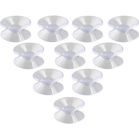 Packung mit 10 doppelseitigen PVC-Saugnäpfen für Glas und Kunststoff, 30 mm (1/3)