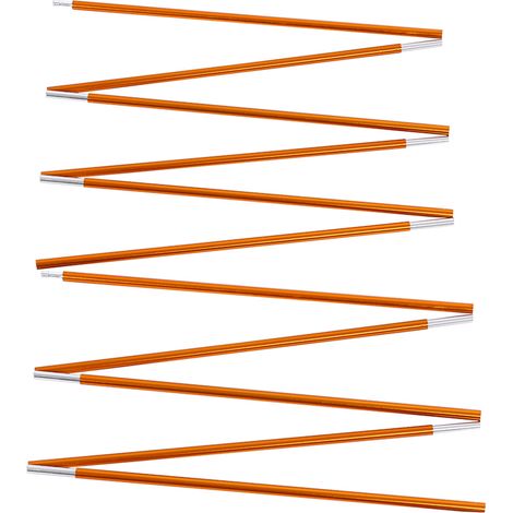 Lot de 2 barres de support de tente en alliage d'aluminium pour l'extérieur, idéales pour la randonnée et le camping (couleur or). (1/5)