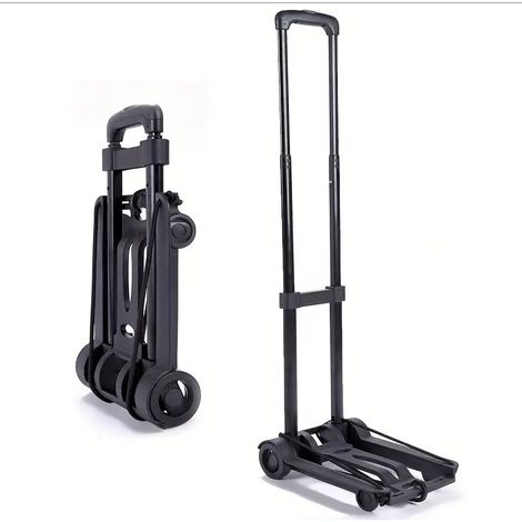 Chariot portable, chariot de transport télescopique pliable, chariot pratique pour faire les courses, transport de marchandises (1/5)