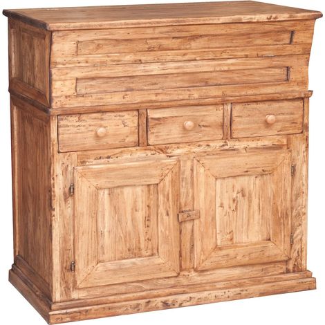 Madia in legno massello di tiglio finitura naturale 100x55x101 cm (1/5)