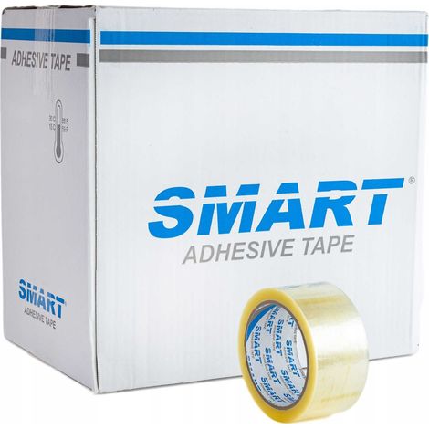 SMART Transparentes Verpackungsband aus synthetischem Kautschuk (Schmelzklebstoff) 48/60y - 36 Stück.