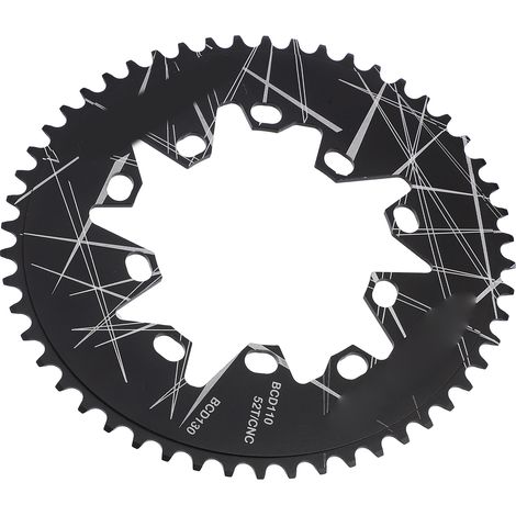Plateau ovale LP Litepro 52 dents pour disque, entraxe 110/130, pignon en aluminium pour vélo de route pliant (1/5)