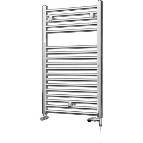 Roma - Chrome Dual Fuel Towel Rail H842mm x W500mm Standard - Straight (1/3)