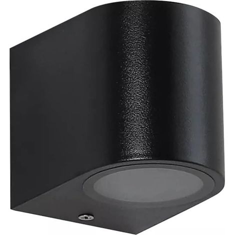 Applique da esterno a parete IP65 per giardino e balcone con attacco GU10 orientabile up/down in acciaio nero