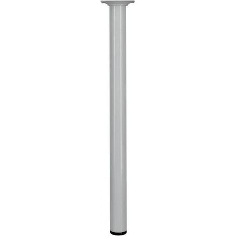 Pied de meuble en acier - diamètre 30 mm - hauteur 200 mm - époxy blanc - Interges (1/2)