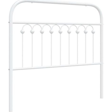 Maison Exclusive - Cabecero de repuesto de metal blanco 100 cm (1/5)