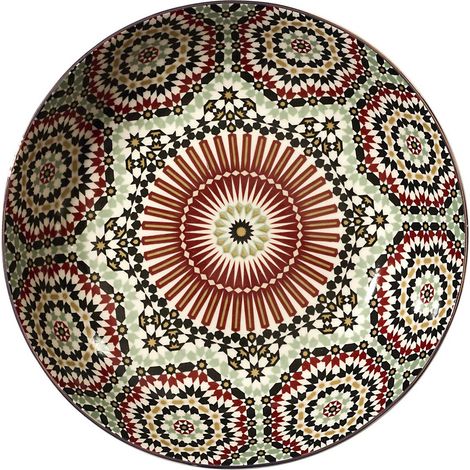 Lot de 6 Assiettes Creuses "Zahra" 20cm Multicolore (1/4)
