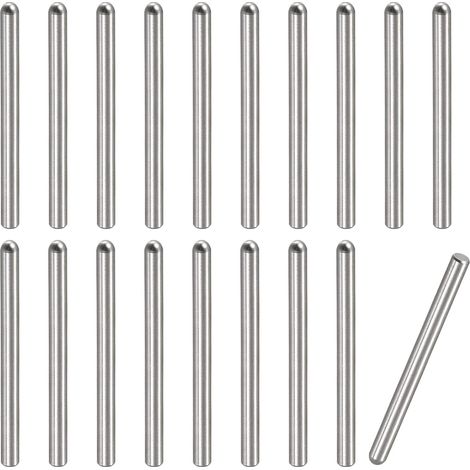 2x30mm Studs Pins, 20pcs 304 Stainless Steel Round Flat Head Chamfered Terminal Dowel Pin Wood Bunk Bed Shelf Pegs Bracket Shelves Tie Elements (1/5)