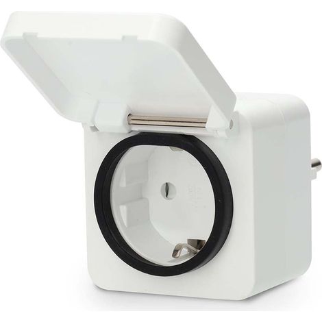 Prise intelligente smartlife zigbee 30 ip44 wattmetre 3680 w type f cee 77 - 10 - 40 c android ios blanc 1 pieces
