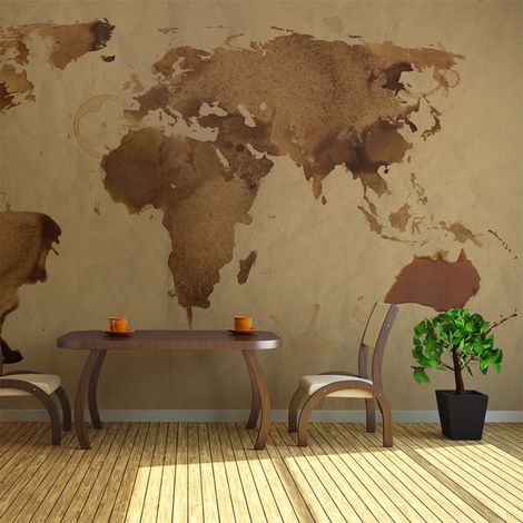 Papier Peint "Tea Map of the World II" 450x270cm (1/2)